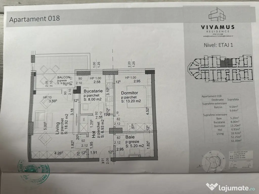 Apartament Vivamus 2 camere