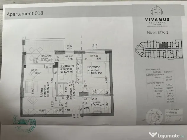 Apartament Vivamus 2 camere