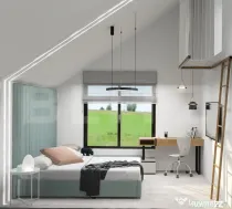 Casa individuala la rosu, 400 mp, 4 camere, P+M, zona Stupin