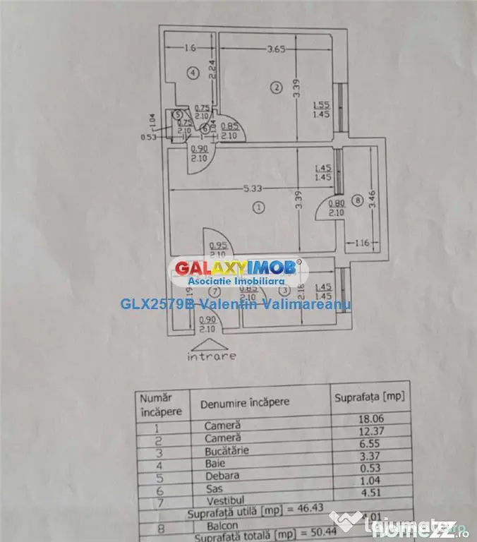 Apartament 2 Camere 1 Decembrie 1918 COD 261