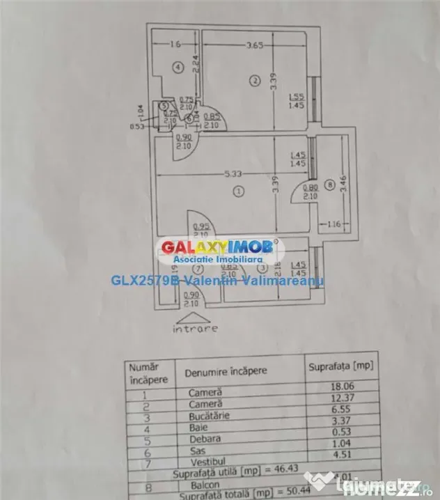 Apartament 2 Camere 1 Decembrie 1918 COD 261