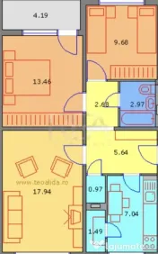 3 camere, 3/4, anvelopat, 66mp-Drumul Taberei 