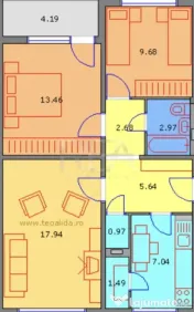 3 camere, 3/4, anvelopat, 66mp-Drumul Taberei 