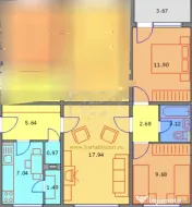 3 camere, 3/4, anvelopat, boxa, 65 mp-Drumul Taberei 