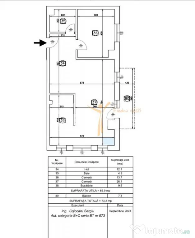 Eleganță la superlativ: Apartament 2 Camere 73 mp cu Desig