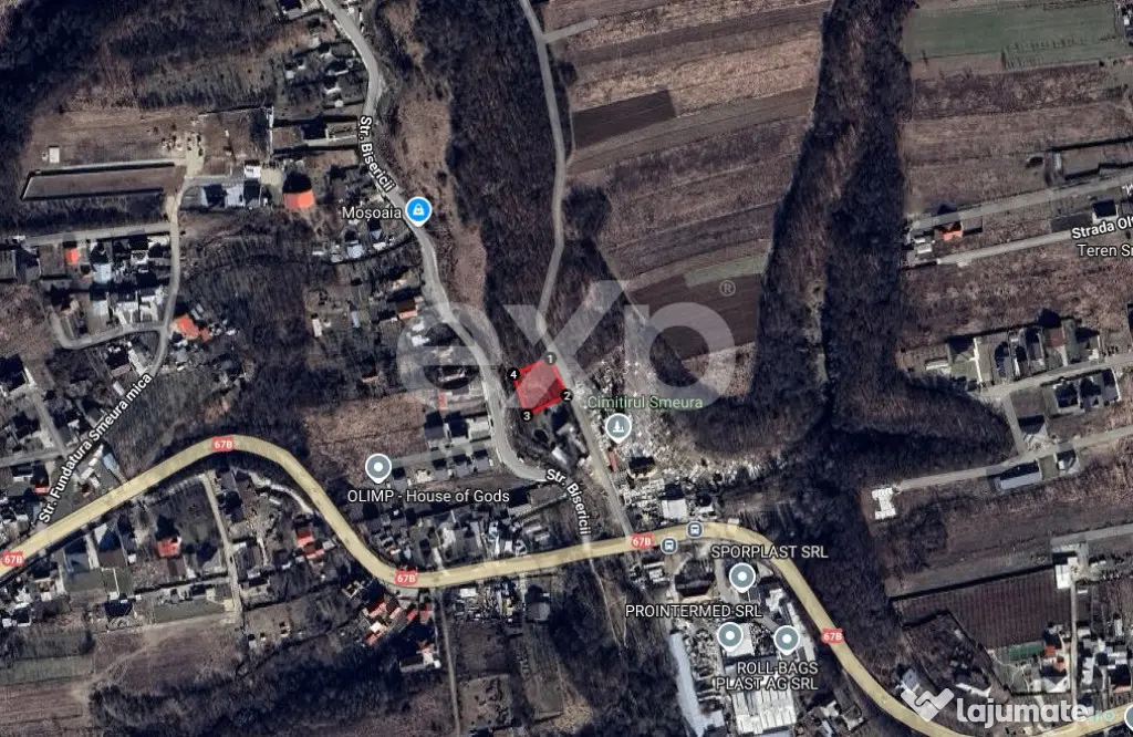 Teren de vânzare Smeura – 1018 mp într-o zonă liniștit