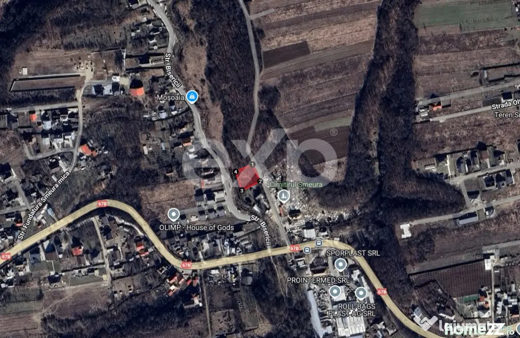 Teren de vânzare Smeura – 1018 mp într-o zonă liniștit