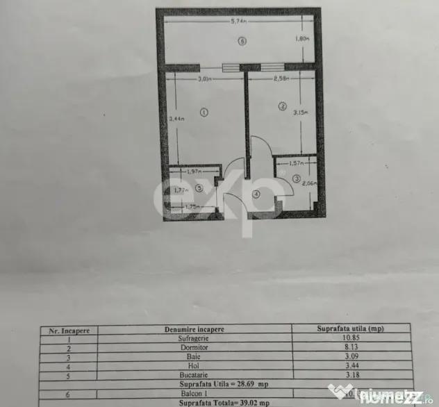 Apartament 2 Camere | Etaj 1 | Gata de Mutare