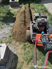 Miniexcavator, tranker, mai, drujba, remorca basculabila 