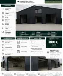 Hala de inchiriat 2026, 150 mp,Ploiesti acces facil A3