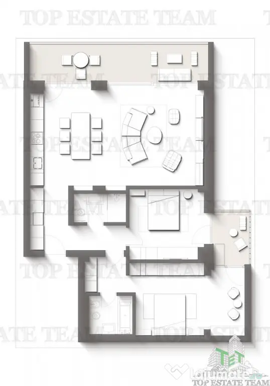 Apartament Premium cu 3 camere cu terase | Intre padure si m