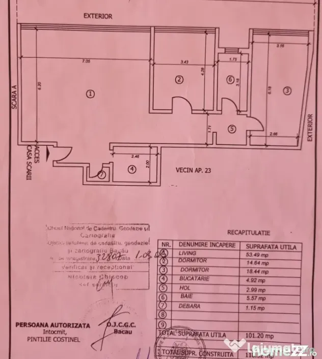 Apartament-spectacol/ 101 mp utili/ living de 54 mp! Unic î