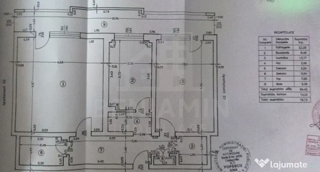 2 camere decomandat- etaj 2- 77mp- ultracentral - Ramada