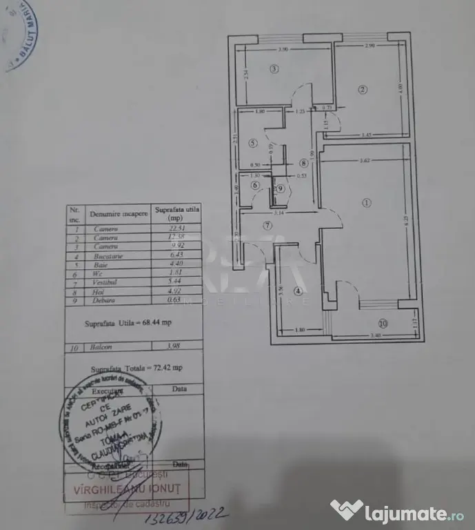 3 Camere Etaj 1/4 Cartierul Brâncuşi