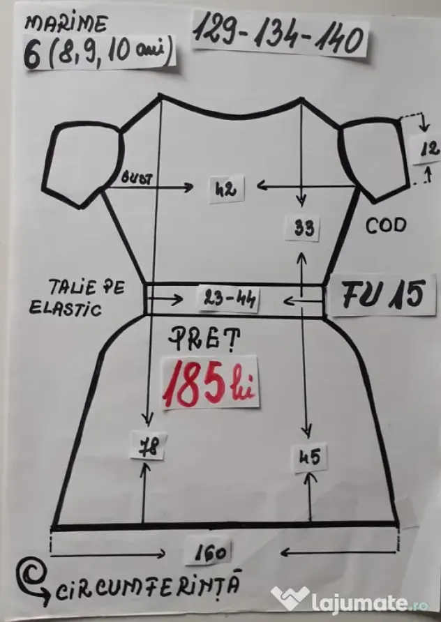 Rochita Furnica pentru copii 8-9-10 ani 185 lei