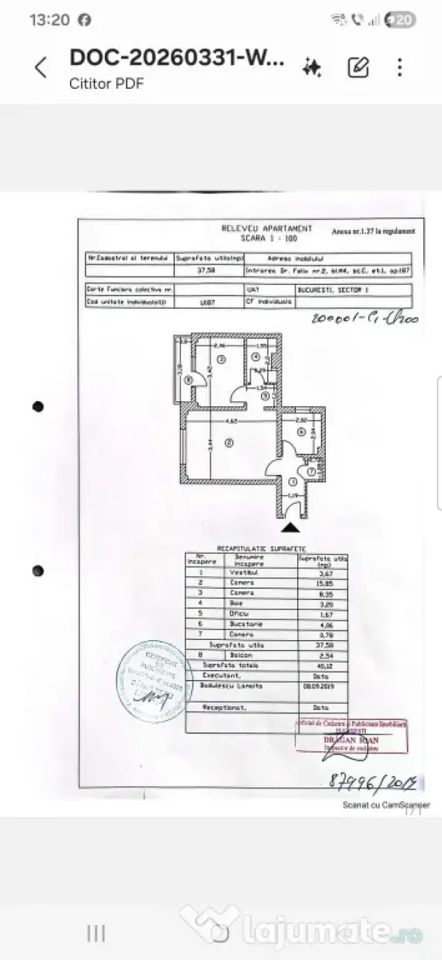 Proprietar 2 camere Piata Victoriei-Dr,Iacob Felix