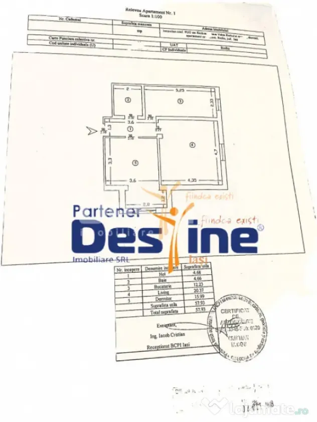 Apartament 2CD 58mp parter mobilat si utilat + loc parcare