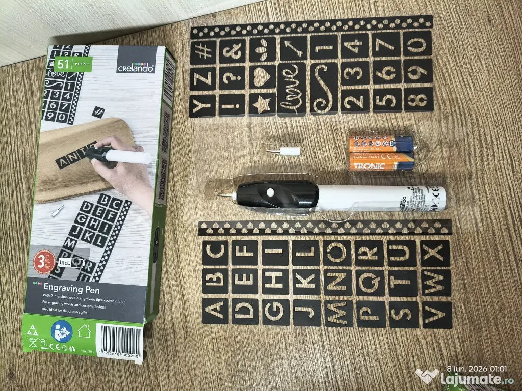 Set de gravare „Engraving Pen” Crelando – 51 piese