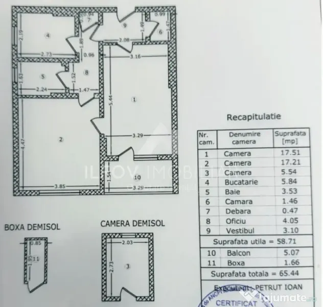 Apartament 2 cam Floreasca, 59mp, centrală, renovat, boxă
