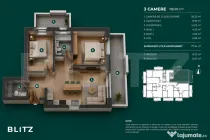 Apartament 3 camere / 2 Balcoane / nZEB / Buna Ziua