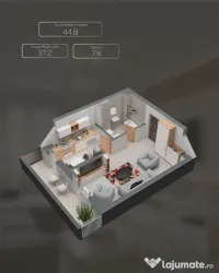 Apartament cu o cameră NOU | INTABULAT | Dacia | 0% comisio 