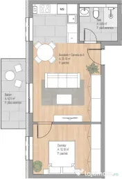 Apartament 2 camere,etaj unu,constructie noua 