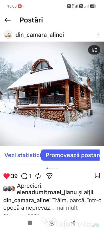 Proprietate 7.500 mp cu cabană din lemn, Leucușești – 4 min de Fălticeni