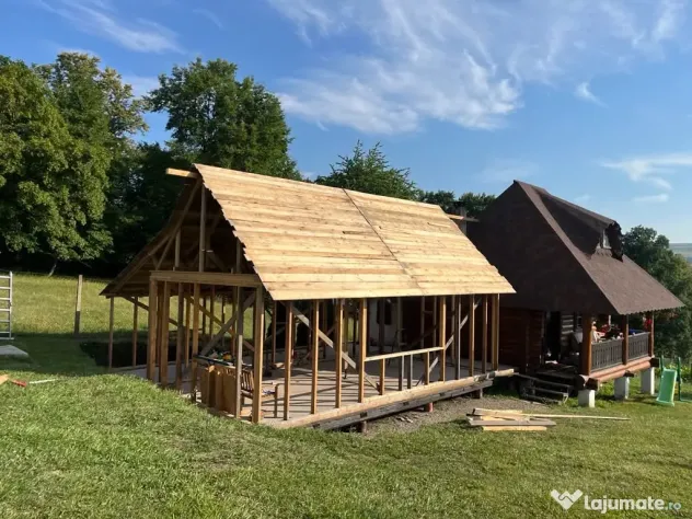 Proprietate 7.500 mp cu cabană din lemn, Leucușești – 4 min de Fălticeni