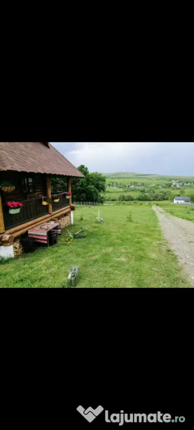 Proprietate 7.500 mp cu cabană din lemn, Leucușești – 4 min de Fălticeni