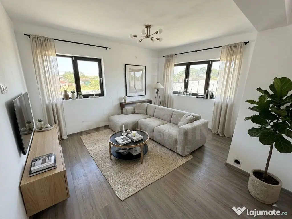 Casa la cheie-Living-2 Dormitoare-Baie-Gaze-Curent-Apa-35...