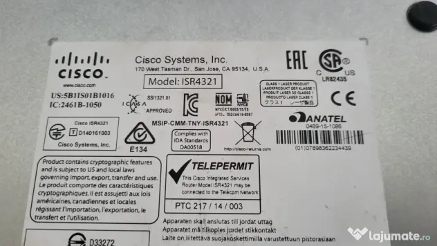 Router Profesional Cisco ISR 4321 + Alimentator