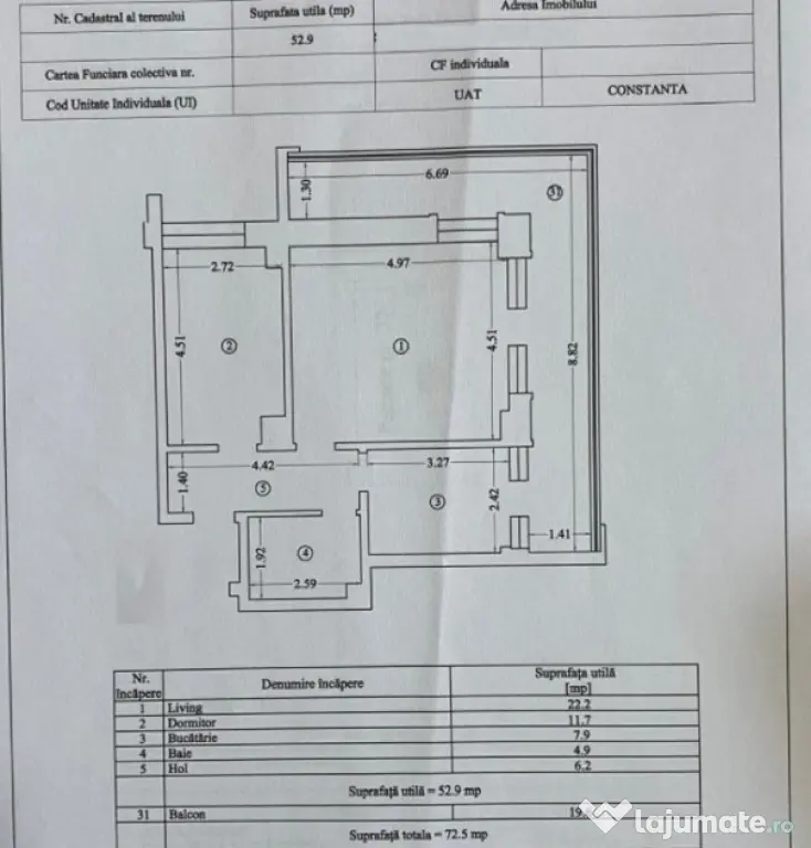 Apartament 2 camere, decomandat de vânzare în zona FAR - A