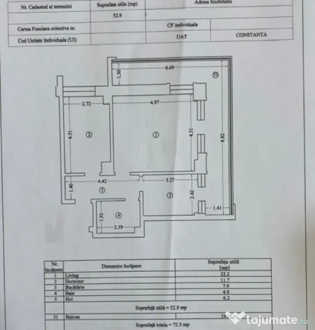 Apartament 2 camere, decomandat de vânzare în zona FAR - A