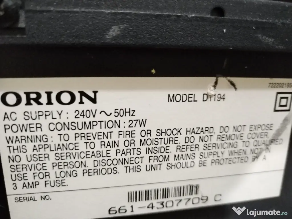Video casetofon VHS Orion defect