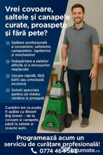Curatenie exemplara "ca la mama acasa" saltele, canapele, tapiterii