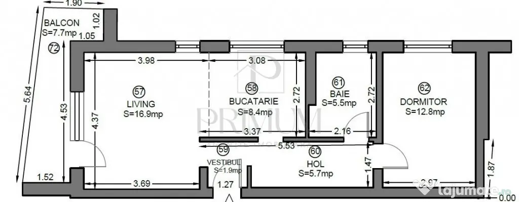 Dumbravita - 2 Camere - Decomandat - Etaj 2 - 2 Locuri de pa