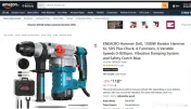 Rotopercutor ENEACRO SDS-Plus, 1500W, 6J, 6 viteze variabile 