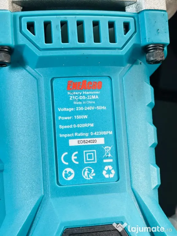 Rotopercutor ENEACRO SDS-Plus, 1500W, 6J, 6 viteze variabile