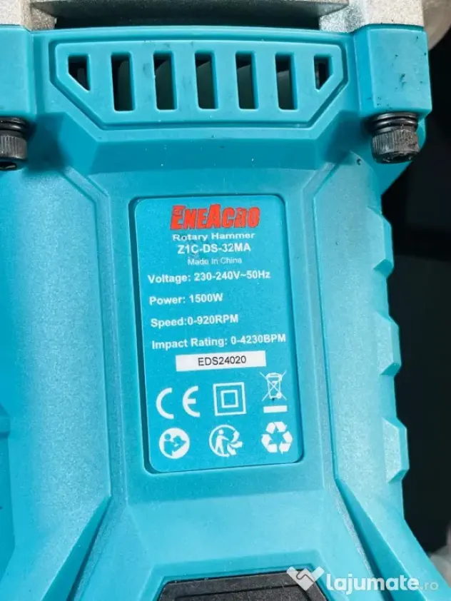 Rotopercutor ENEACRO SDS-Plus, 1500W, 6J, 6 viteze variabile