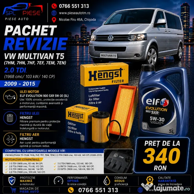 🚐 Pachet revizie vw multivan t5 2.0 tdi (2009-2015)