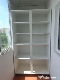 Rafturi depozitare din pal melaminat alb