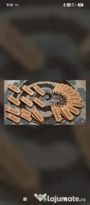 Brelocuri Nume Gravate pe Lemn – Cadou Personalizat și Mărturii