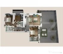 Penthouse 4 camere, 102mp, 124mp terasa, zona Vivo