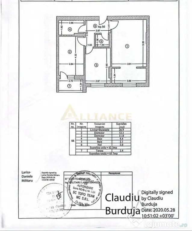 Apartament 3 camere Biruintei