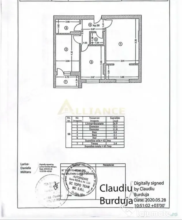 Apartament 3 camere Biruintei