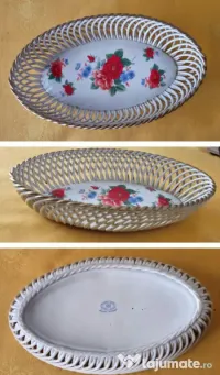 Obiecte portelan fin model floral vintage, handmade