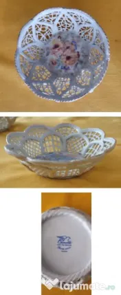 Obiecte portelan fin model floral vintage, handmade 
