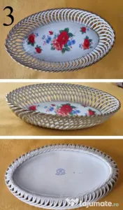 Obiecte portelan fin model floral vintage, hand-made 