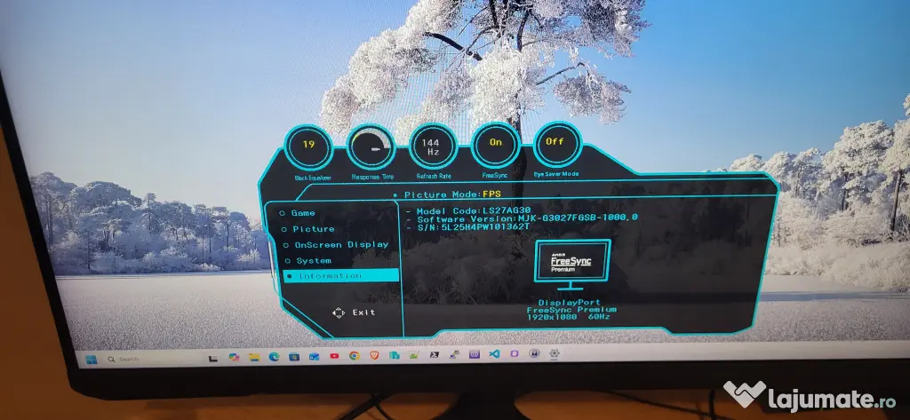 Monitor Samsung Odyssey G3 S27AG300NR (27”)