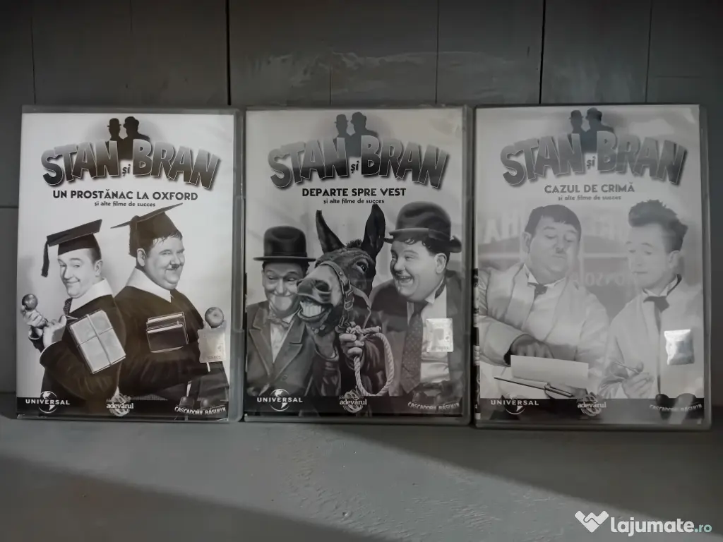 Colecție completă Stan și Bran, 8 DVD-uri originale Adevărul + suport carton